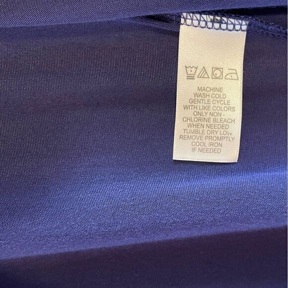 In Bloom Blue/Cream Embroidery-Inspired Screenprint Short Sleeve Robe | SZ XL - Picture 9 of 12